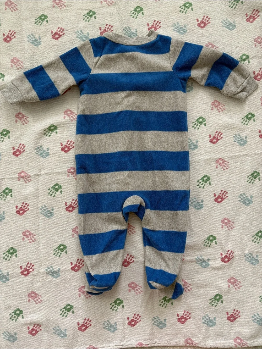 5for25  | Carter's Blue and Gray Striped Puppy Footie Pajamas